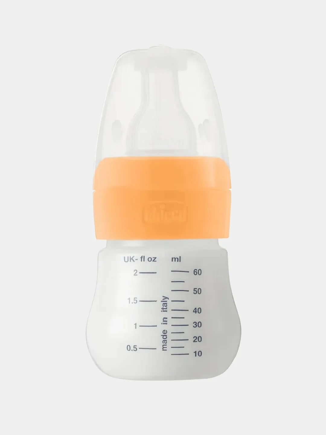 Бутылочка CHICCO MICRO ORANGE 0мес.+,сил.соска медл.поток,PP, 60мл