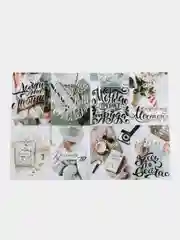 Горчичный новогодние открытки - шильдики, 10 х 7 см, открытки для подарков, открытки для цветов
