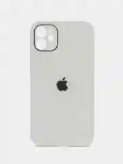 Белый силиконовый чехол для iPhone 11, со стеклянной панелью и защитой для камеры