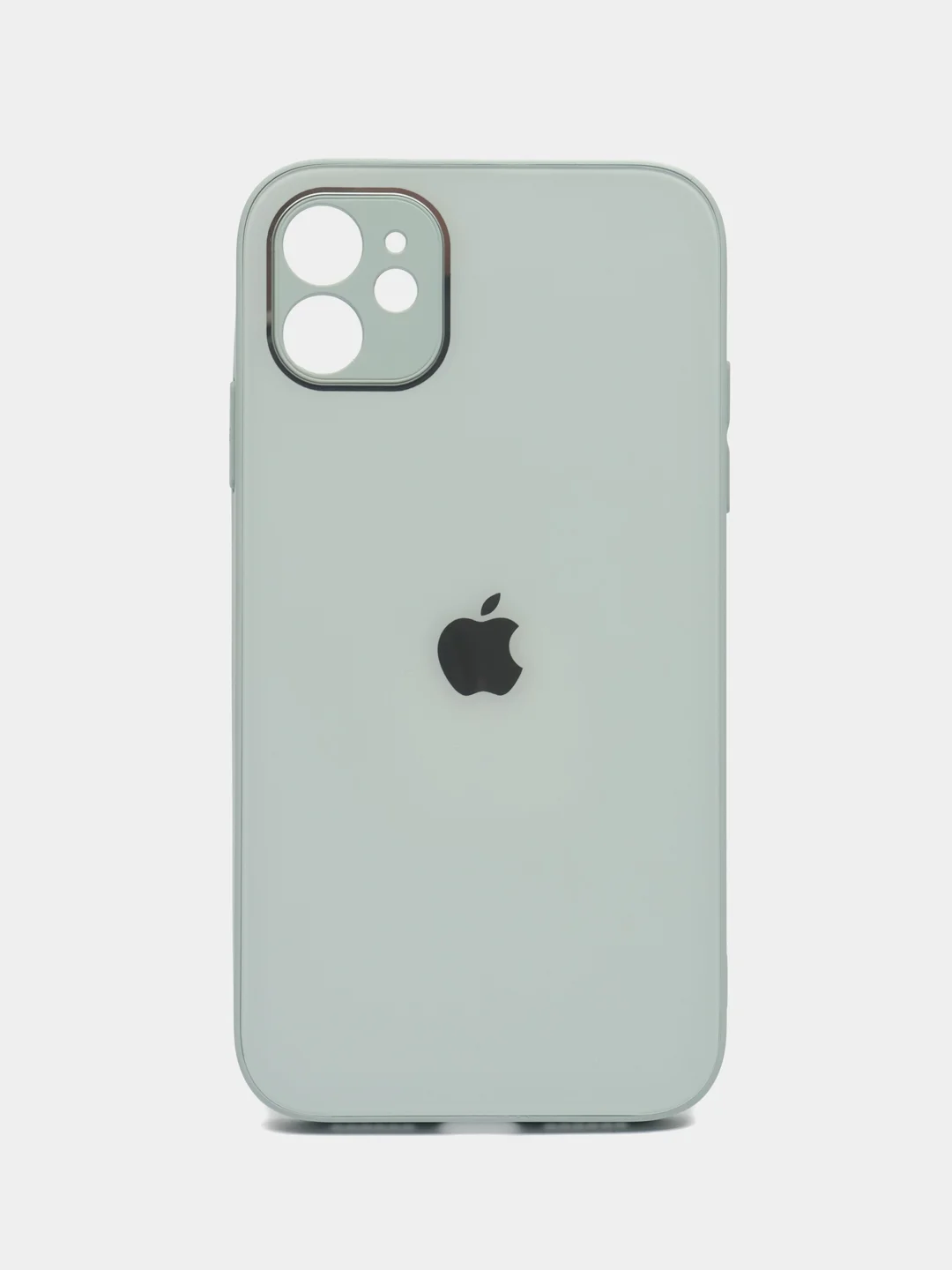Ледяной силиконовый чехол для iPhone 11, со стеклянной панелью и защитой для камеры
