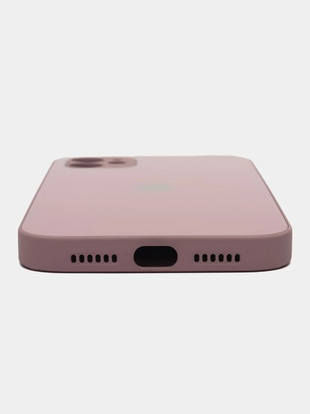 Сиреневый силиконовый чехол для iPhone 11, со стеклянной панелью и защитой для камеры