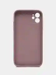 Сиреневый силиконовый чехол для iPhone 11, со стеклянной панелью и защитой для камеры