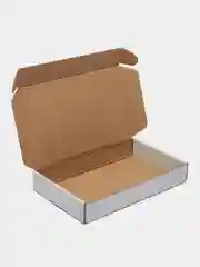 Белый коробка подарочная, картонная, самосборная