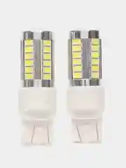 Автомобильная светодиодная LED лампа T20 W21/5W для габаритных огней, ДХО, 12в белый свет