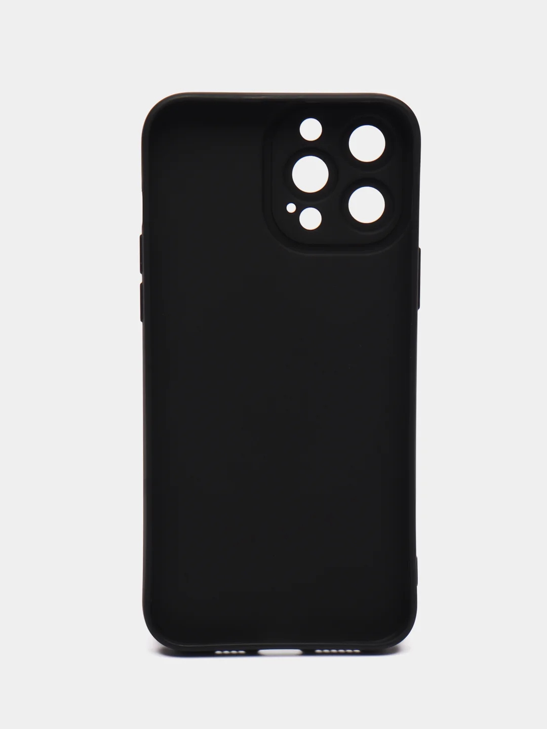 Черный чехол для iPhone (Айфон) 11, 12, 13, 14, 15, Pro Max, 7, 8, Plus, X, XS, XR, силиконовый