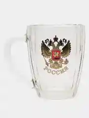 Золотой кружка Пивная Ностальгия с декором, бокал для пива 0,5л