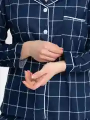 Серый пижама женская, в клетку, 4 цвета