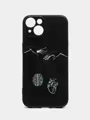 Серый металлик чехол для iPhone 15 14 13 12 11 Pro Max Mini Plus Xr Xs X 7 8 SE +, с принтом, с рисунком