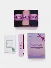 Розовый носки женские с ионами серебра Syltan, подарочный набор 3 пары + ручка в коробке