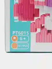 Кораллово-розовый конструктор 3д детский 3D, развивающая игрушка из мини-блоков,фигурка Куроми, Соник, Стич