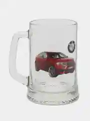 Синий подарочный набор кружек для пива "Автомобили", 2 шт 0,5л