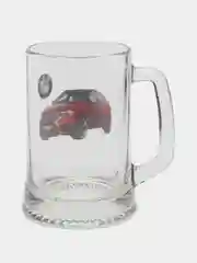 Синий подарочный набор кружек для пива "Автомобили", 2 шт 0,5л
