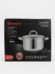 Кастрюля Sakura SA-P4022 IDEAL 4,7л 22x12,5см нерж