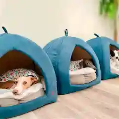 Уютный мягкий домик лежанка для кошек и собак с мягкой подстилкой, кошачий, подстилка