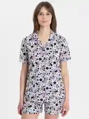 Розовый пижама женская с шортами