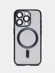 Синий прозрачный силиконовый чехол Magsafe для iPhone (Айфон) 13/14/15/Pro/Max матовый, Magnetic