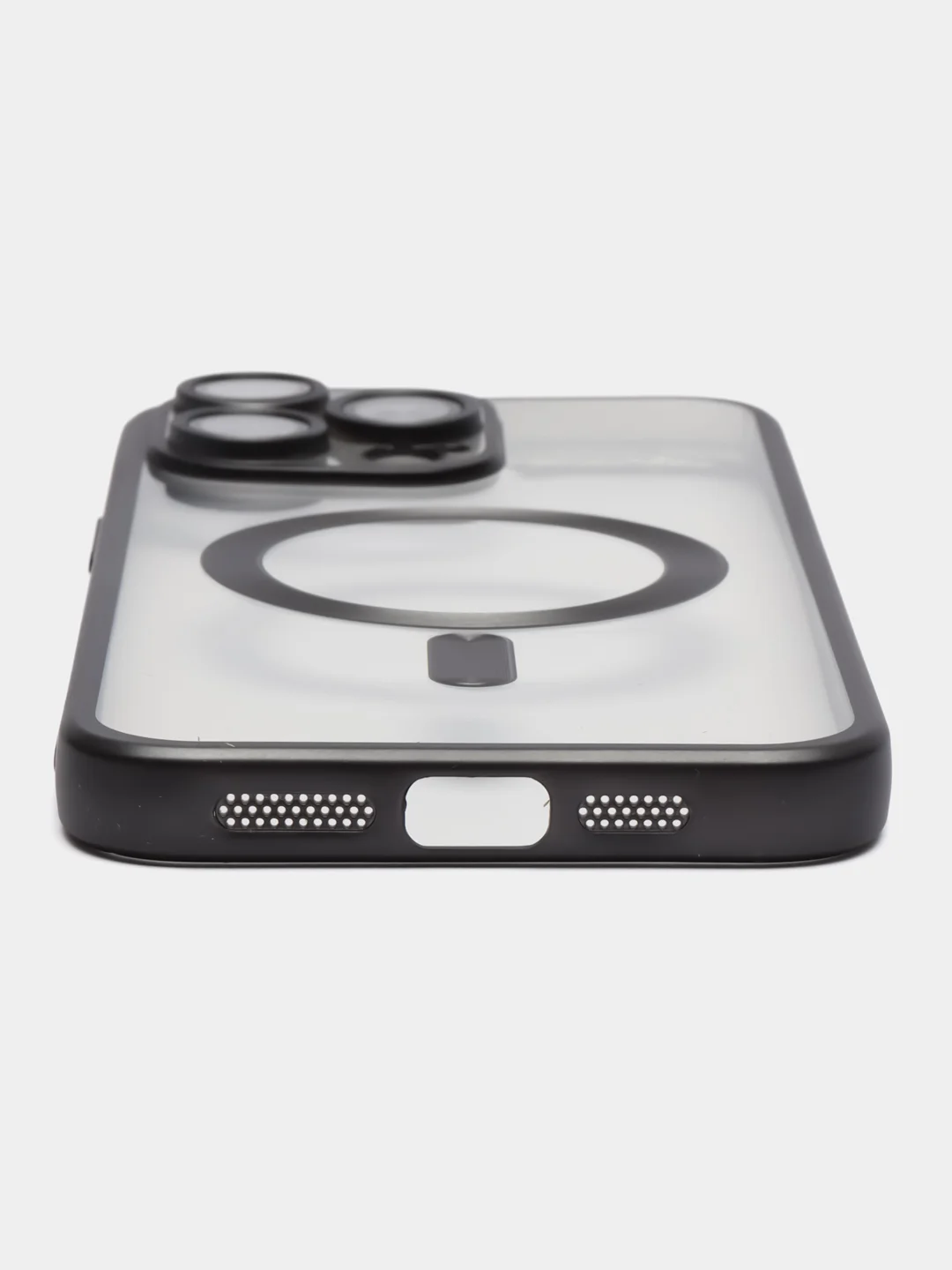 Синий прозрачный силиконовый чехол Magsafe для iPhone (Айфон) 13/14/15/Pro/Max матовый, Magnetic