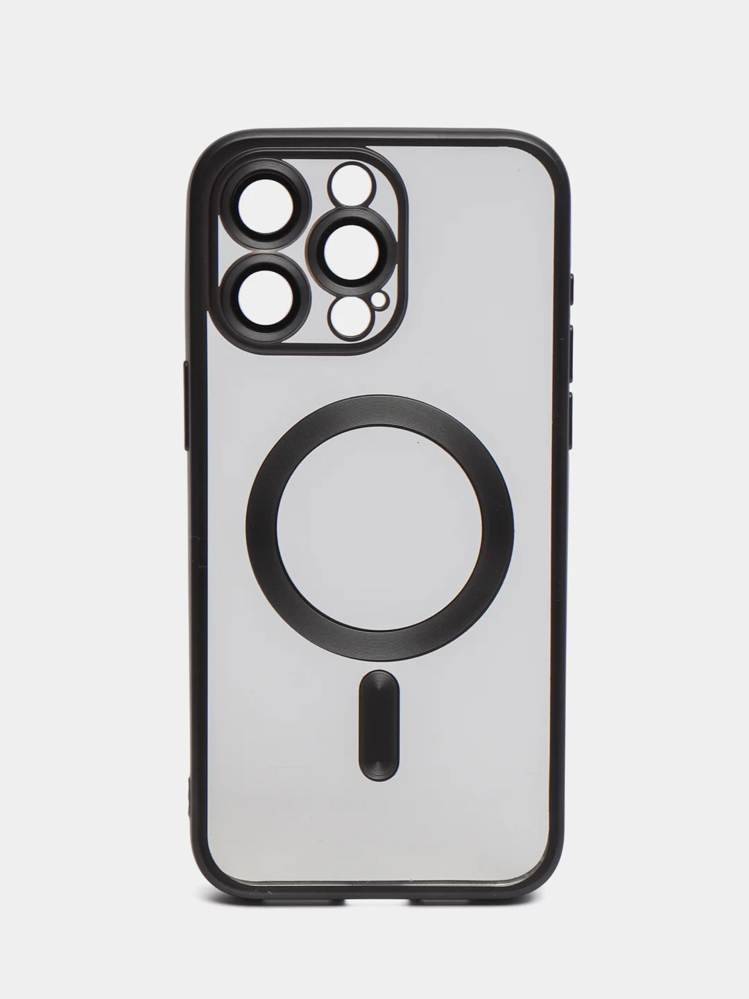 Синий прозрачный силиконовый чехол Magsafe для iPhone (Айфон) 13/14/15/Pro/Max матовый, Magnetic