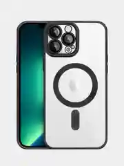 Черный чехол MagSafe Apple iPhone, Айфон 11, 12, 13, 14, Pro Max с защитой камеры, магсейф