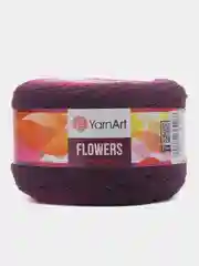 Аметистовый пряжа YarnArt Flowers 55% Хлопок 45% Полиакрил 250г 1000м, 1 моток