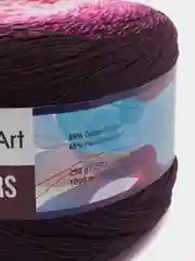 Аметистовый пряжа YarnArt Flowers 55% Хлопок 45% Полиакрил 250г 1000м, 1 моток