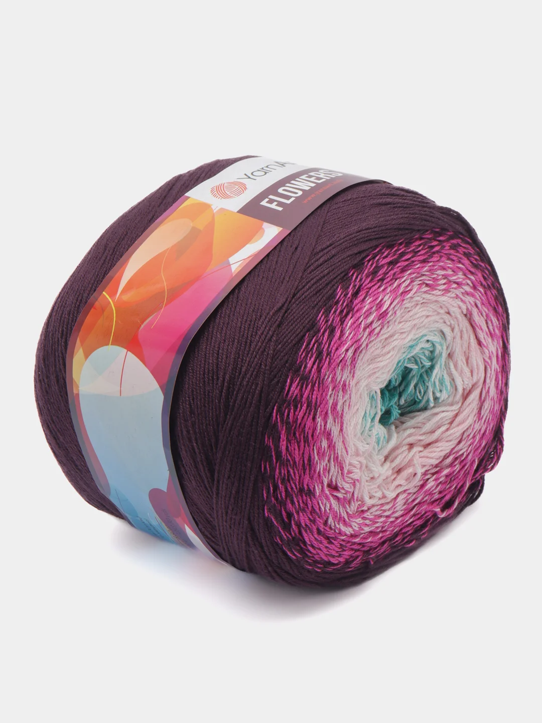 Аметистовый пряжа YarnArt Flowers 55% Хлопок 45% Полиакрил 250г 1000м, 1 моток