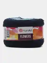 Темно-синий пряжа YarnArt Flowers 55% Хлопок 45% Полиакрил 250г 1000м, 1 моток