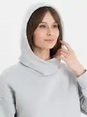 Серый спортивный костюм теплый с начесом оверсайз футер
