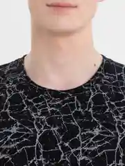 Черный футболка мужская хлопковая