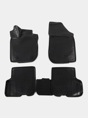 Коврики 3D в салон подходят для RENAULT Logan II 2012 - 2018, 4шт. (полиуретан)/Рено Логан