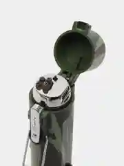 Зеленый зажигалка электронная, с фонарем и компасом, USB