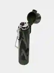 Зеленый зажигалка электронная, с фонарем и компасом, USB