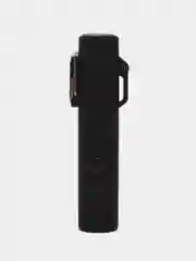 Черный зажигалка электронная, с фонарем и компасом, USB