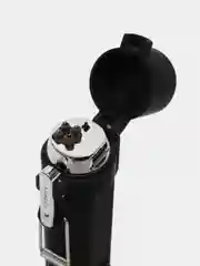 Черный зажигалка электронная, с фонарем и компасом, USB