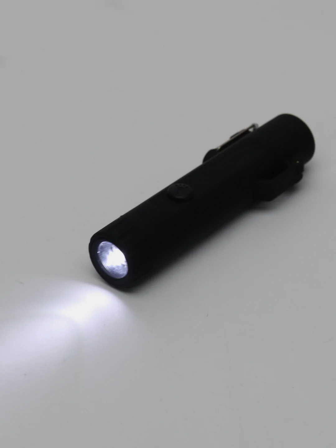Черный зажигалка электронная, с фонарем и компасом, USB