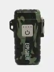 Зеленый сенсорная USB зажигалка, в подарочной коробке