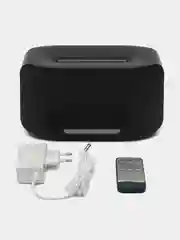 Черный увлажнитель воздуха с эффектом пламени 3в1 (bluetooth колонка, LED-часы, будильник)