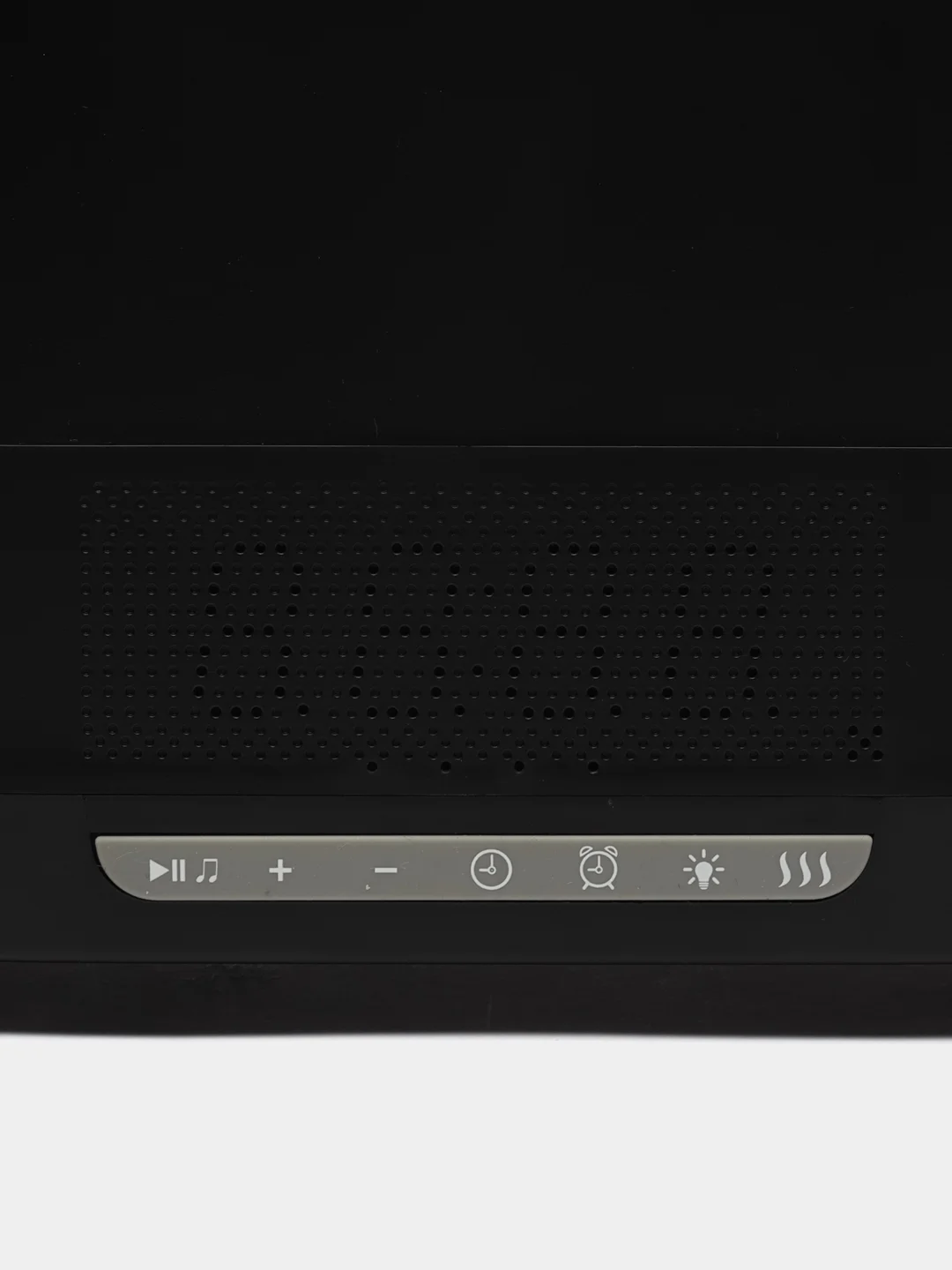 Черный увлажнитель воздуха с эффектом пламени 3в1 (bluetooth колонка, LED-часы, будильник)