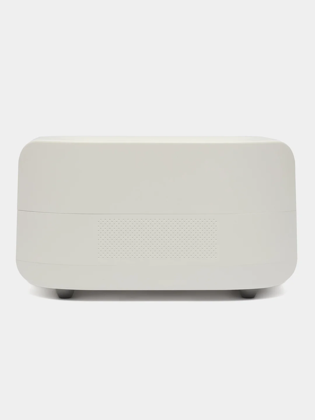 Белый увлажнитель воздуха с эффектом пламени 3в1 (bluetooth колонка, LED-часы, будильник)