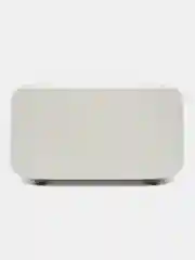 Белый увлажнитель воздуха с эффектом пламени 3в1 (bluetooth колонка, LED-часы, будильник)