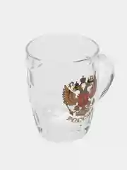 Золотистый хаки набор кружек пивных "Герб России", кружка для пива 2 шт 0,5л