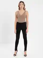 Черный женские джинсы Skinny с высокой посадкой