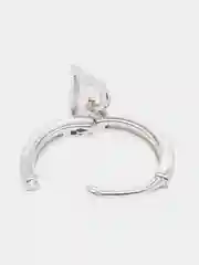 Серебряный серьги cердце, покрытые серебром 925 пробы
