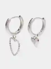 Серебряный серьги cердце, покрытые серебром 925 пробы