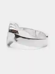 Серебряный кольцо сердце, регулируемое, покрытые серебром 925 пробы