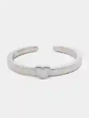 Серебряный набор  колец с сердцем, кольцо сердце, 3 шт, регулируемые, покрытые серебром 925 пробы