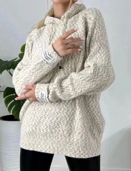 Свитер женский тёплый оверсайз , кофта высокий ворот, oversize однотонный