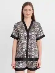 Пижама женская рубашка с коротким рукавом и шорты, атласная