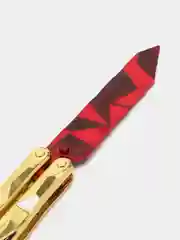 Красный нож бабочка сувенир тренировочный не острый из игры Valorant валорант, Yoru гребень