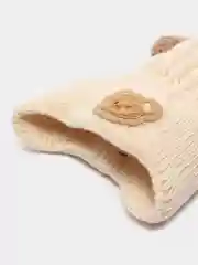 Бежевый детская шапка с медведем